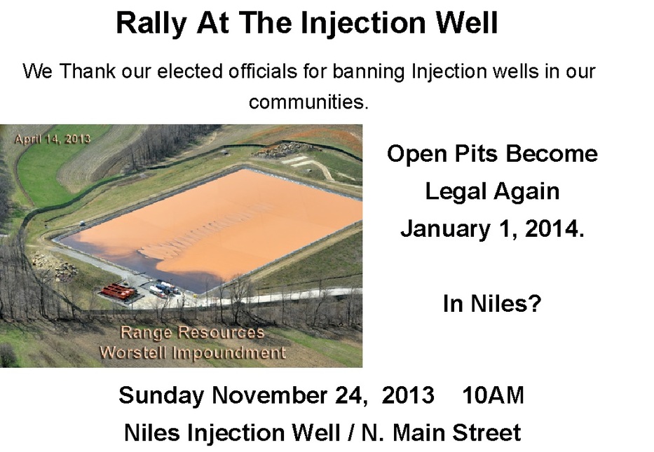 Niles, Ohio, injection wells with toxic fracking waste fluid ponds